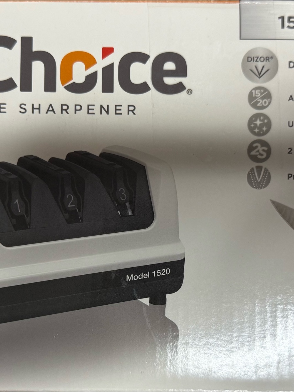 Chef’s Choice Electric Knife Sharpener Model 1520 - White/Black